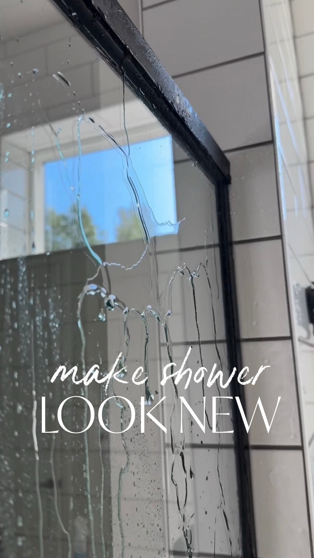 Easily remove water spots from shower glass with this orange gel!

1. Clean and dry glass
2. Apply water spot remover with pad and buff out etched in water spots (be sure to follow directions on bottle and not get product on material other than glass)
3. Wipe excess product off or wash it off thoroughly
4. Squeegee/Dry glass

I also reapply ceramic coating often to help prevent water spots and soap scum, and remove mold from grout and caulking with this amazing gel! And a quality squeegee is key!!!!

ALL ON SALE FOR BLACK FRIDAY

#LTKGiftGuide #LTKCyberWeek #LTKHome