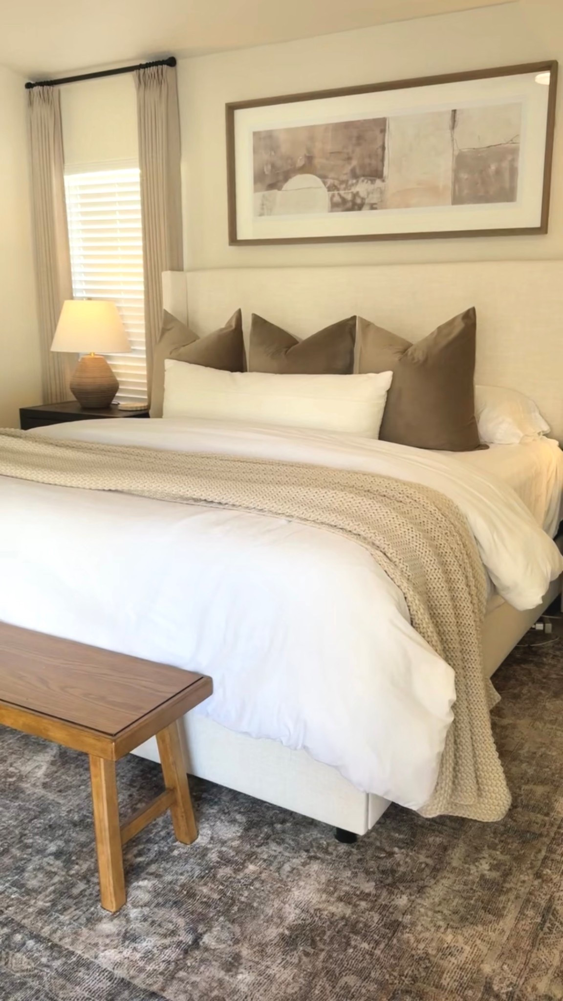 Thinking about bringing back my white bedding for spring! I love the bright and airy feel 🤍😍
•
•
Spring bedroom, bedroom furniture, king bed, upholstered bed, wingback bed, king bed throw, end of bed blanket, knit bed blanket, euro pillows, euro pillow covers, long lumbar pillow, master bedroom, primary bedroom, neutral bedroom, bedroom decor, master bedroom design, black wood nightstands, large nightstands, spring bedding, spring bedroom design, white duvet cover, light and airy bedroom, organic modern, organic bedroom 

#LTKHome #LTKSaleAlert #LTKSeasonal