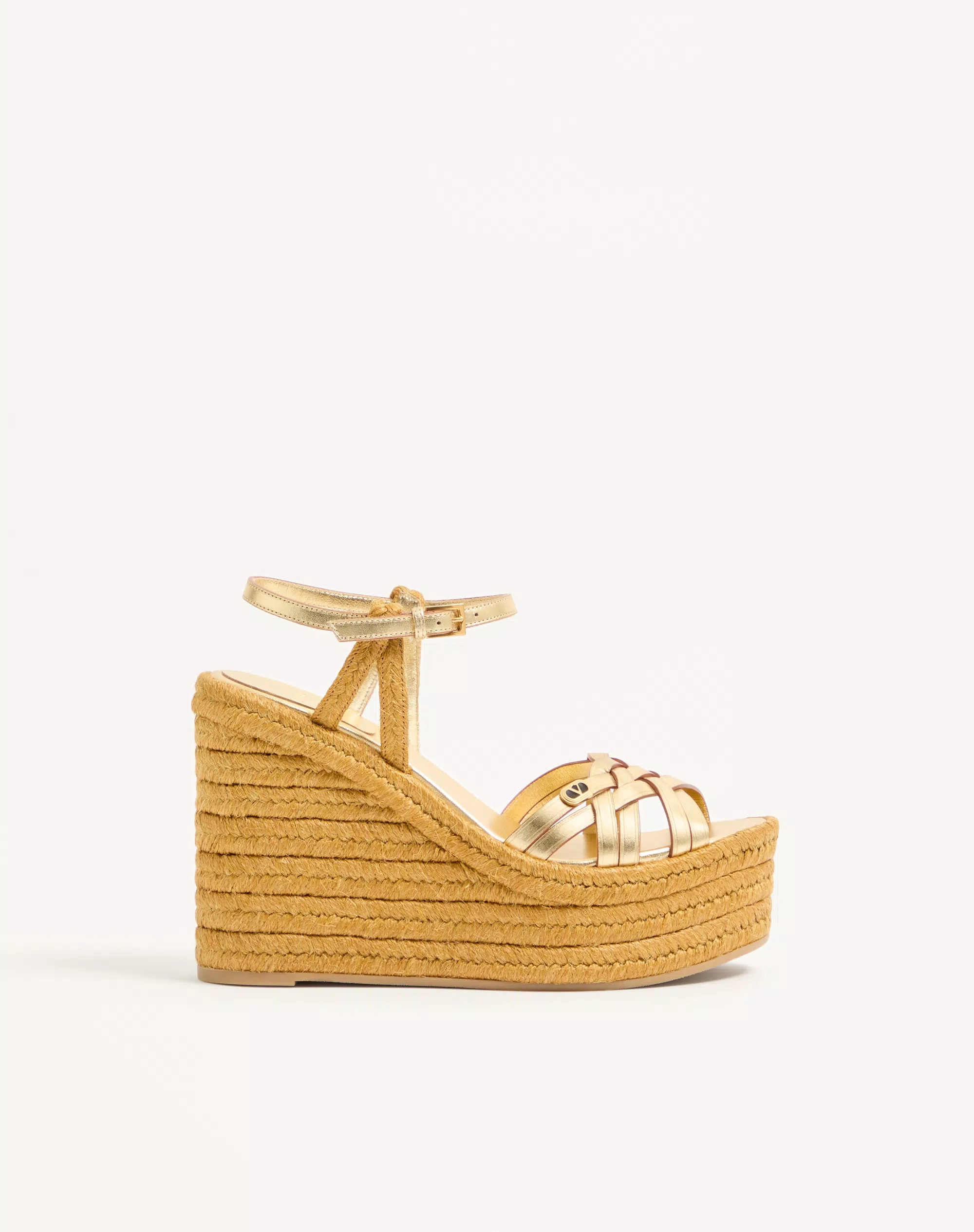 BriBri Wedge Sandal In Laminated Calfskin 120mm | Valentino