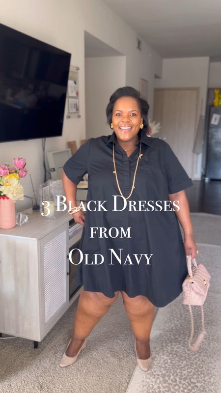 Here are 3 black dresses from Old Navy that I am loving! So many ways to wear these dresses whether casual or dressy! Which one is your fav? Share below ⬇️ 

#LTKVideo #LTKFindsUnder50 #LTKMidsize
