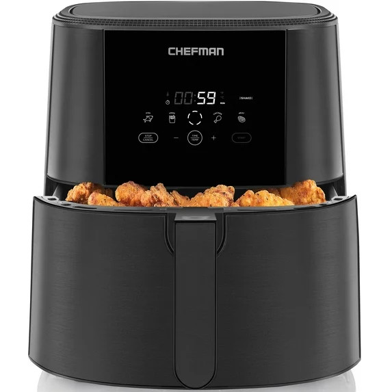 Chefman Turbofry Touch Air Fryer w/ Digital Controls, 8 Qt Capacity - Black, New | Walmart (US)