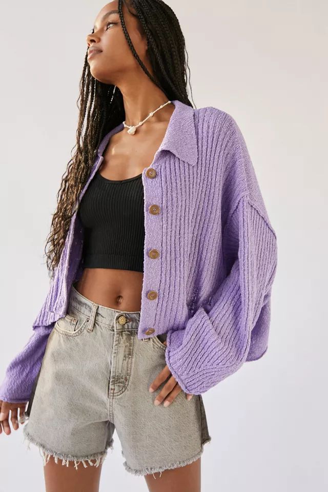 BDG Aubrey Collared Cardigan | Urban Outfitters (US and RoW)