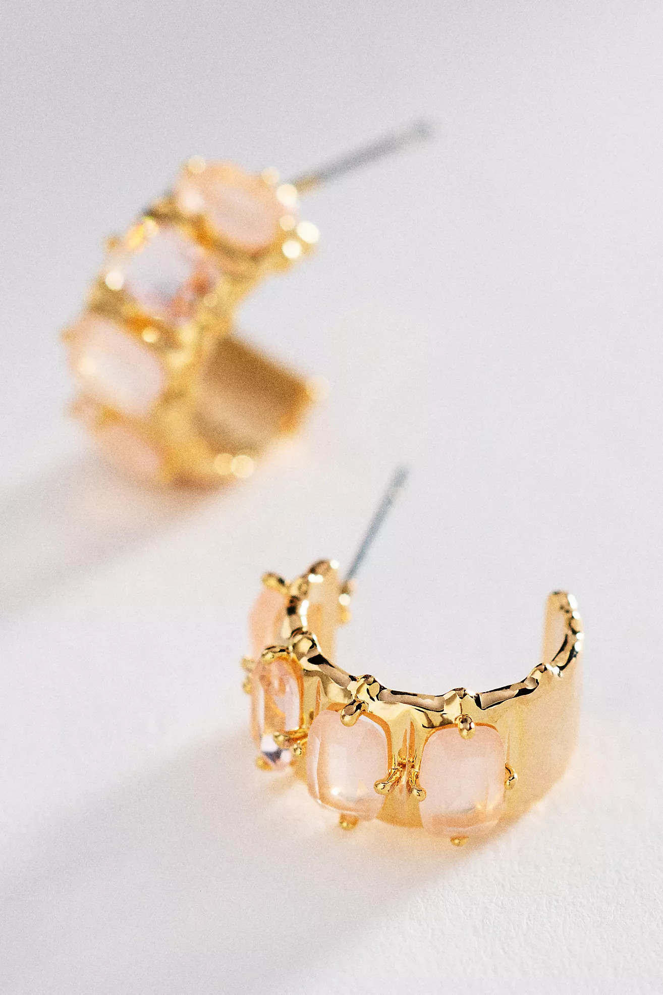 Crystal Baguette Huggie Hoop Earrings | Anthropologie (US)