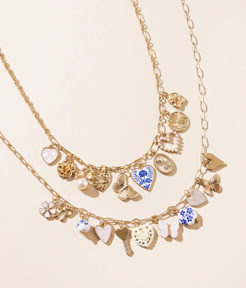 2 Pack Charm Necklace Set | Buckle