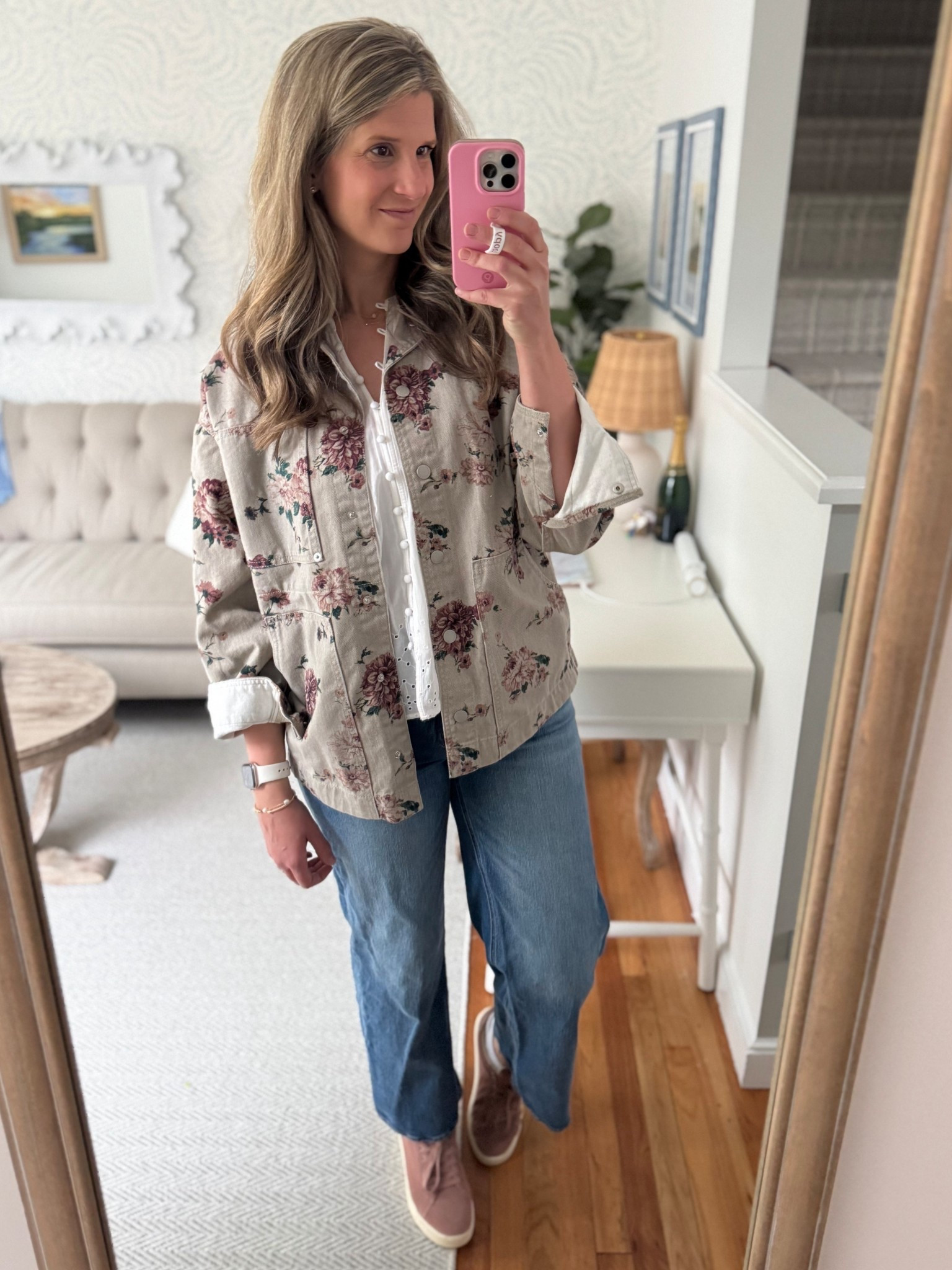loving these jeans lately & this top and jacket are giving anthro vibes 

#LTKdayinmylife