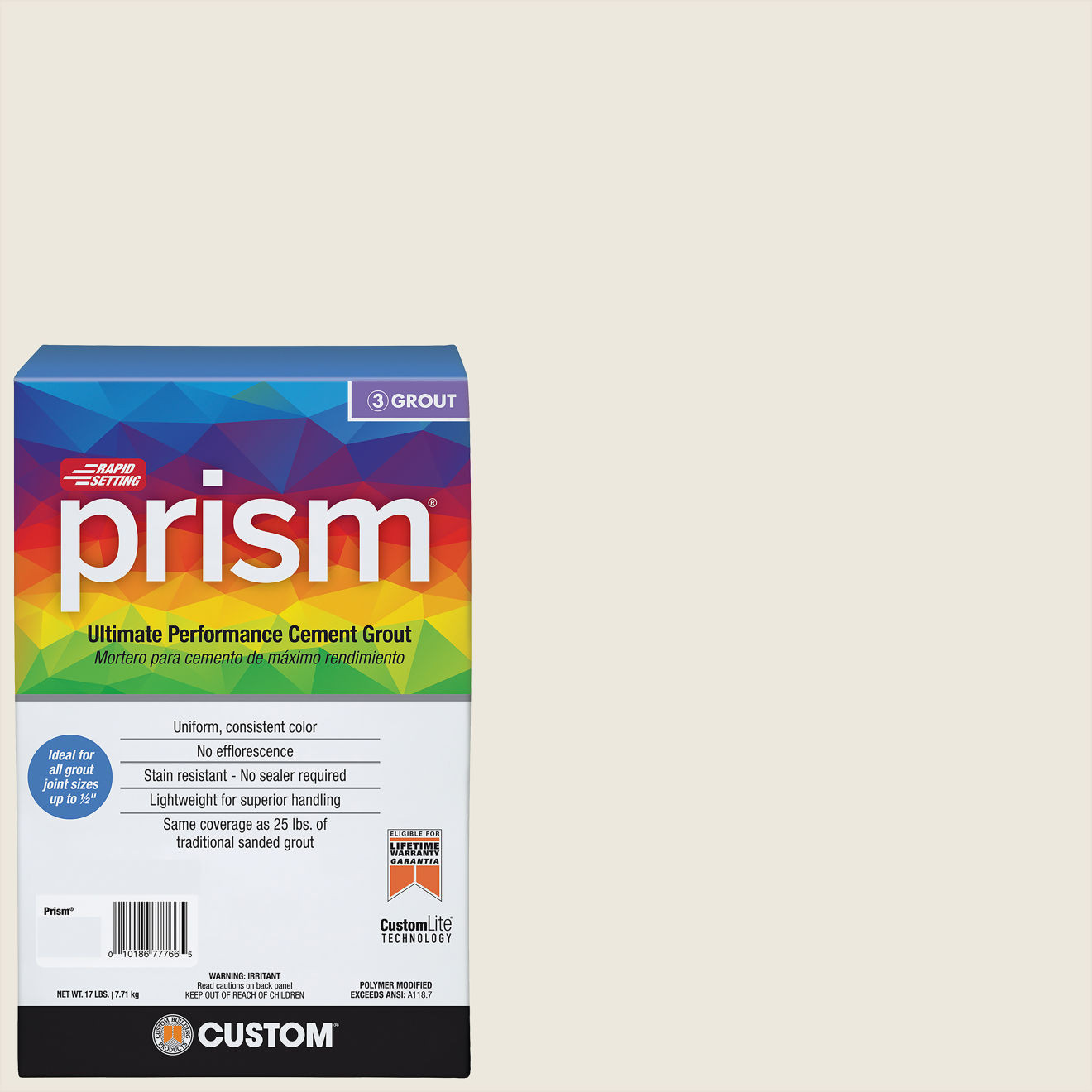 Custom Prism #381 Bright White 17lb. Sanded Grout | Bedrosians Tile and Stone