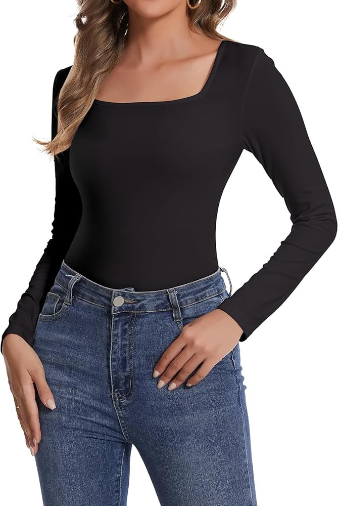 Eckiger Ausschnitt-schwarz | Amazon (DE)