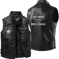 Harley-Davidson - Men's P.u Vest Leather Jacket S To 3xl | Etsy (US)