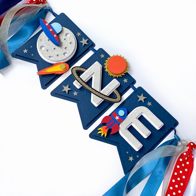 Space Banner, Space Birthday Party, Astronaut Birthday Decor, One Highchair Banner, Outer Space B... | Etsy (US)