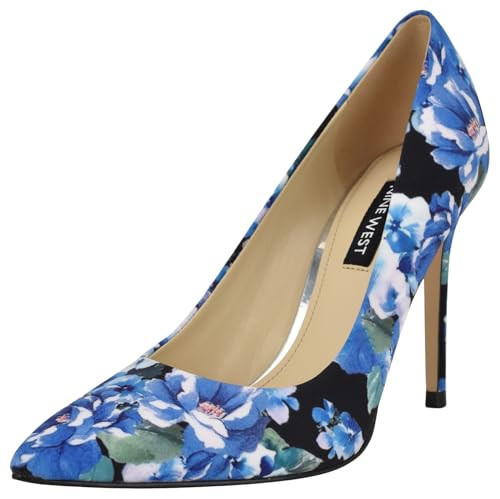 Nine West Women's Fresh Pump, Blue Bouquet Floral Multi 401, 8.5 | Amazon (US)