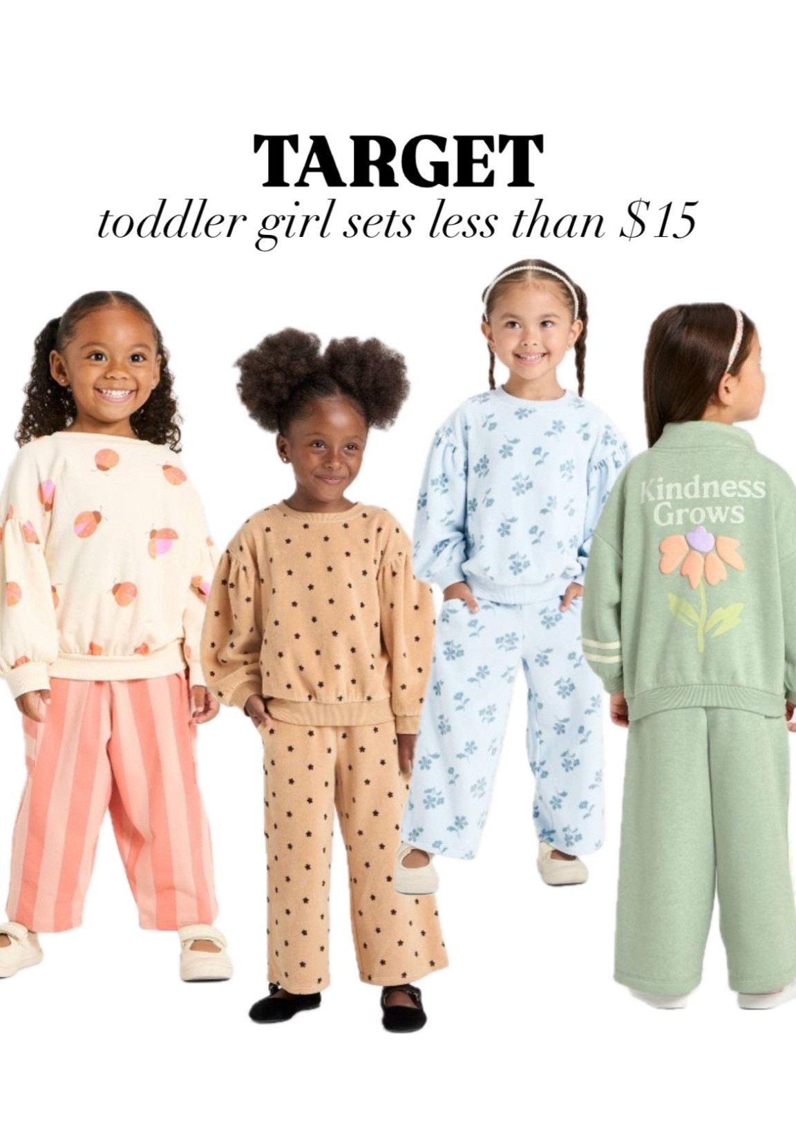 toddler girl sets at Target for less than $15! These make mornings so easy 🫶🏼

#LTKKids #LTKSaleAlert #LTKCyberWeek