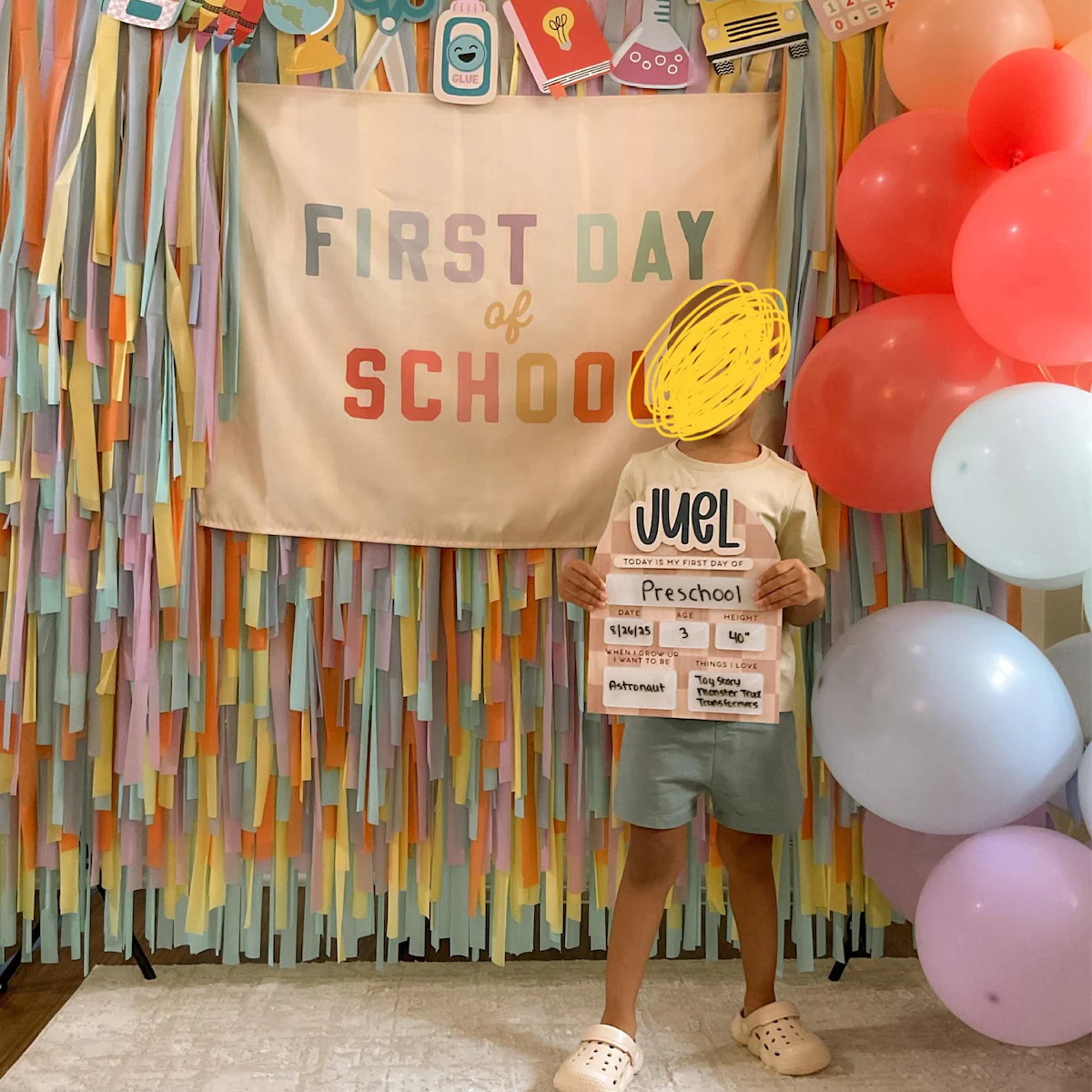 Custom First Day of School Sign, Back to School Board, Preschool Kindergarten 1st Day of School S... | Etsy (Global)