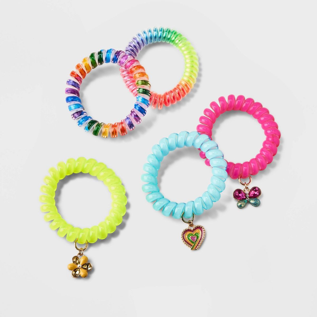 Girls' 5pk Phone Cord Bracelet Set with Garden Charms - Cat & Jack™ | Target