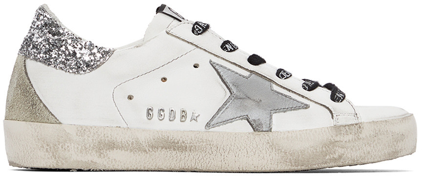 White & Silver Super-Star Classic Sneakers | SSENSE