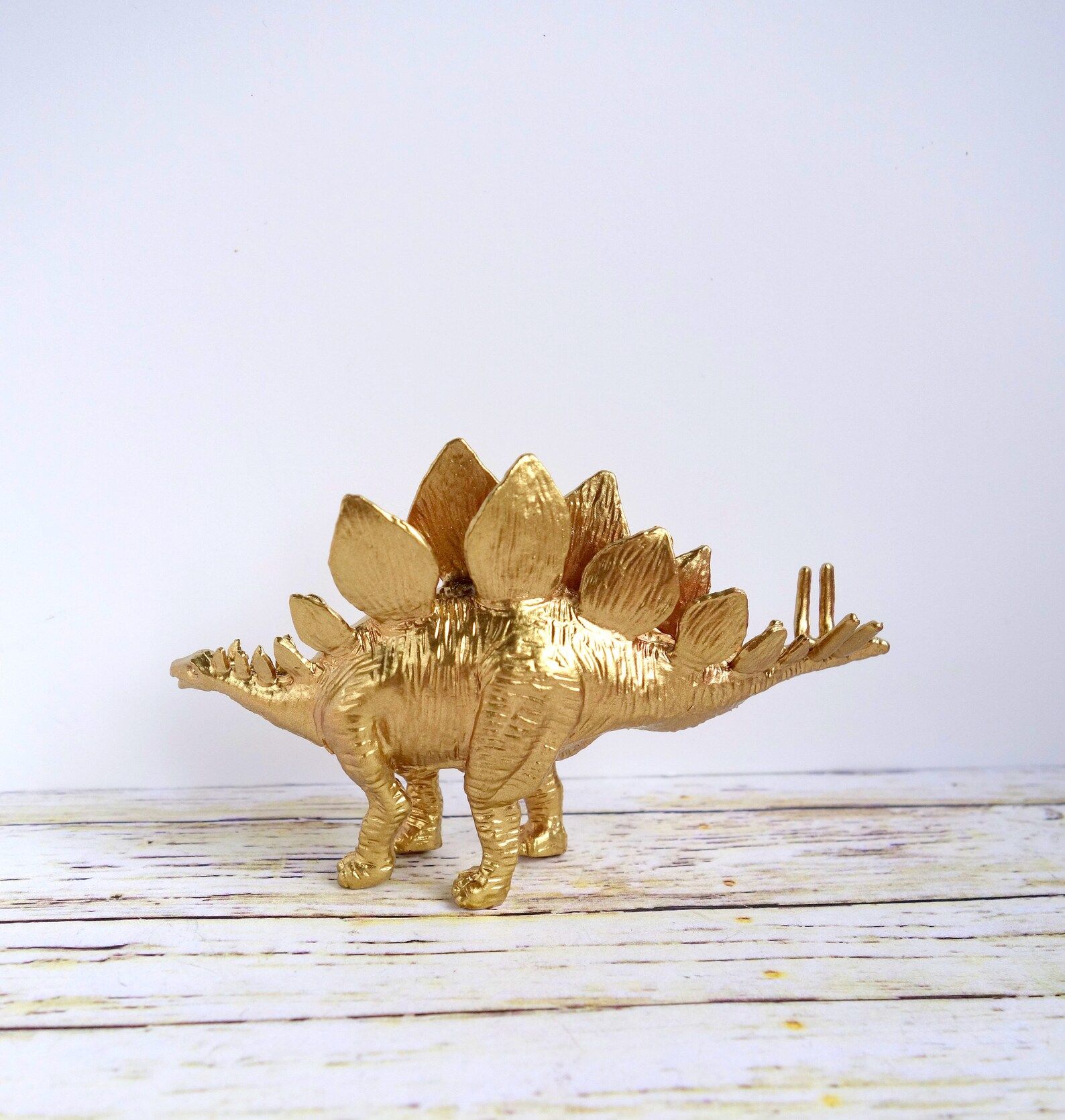 Gold Stegosaurus dinosaur ornament: desk decoration / dino | Etsy | Etsy (US)