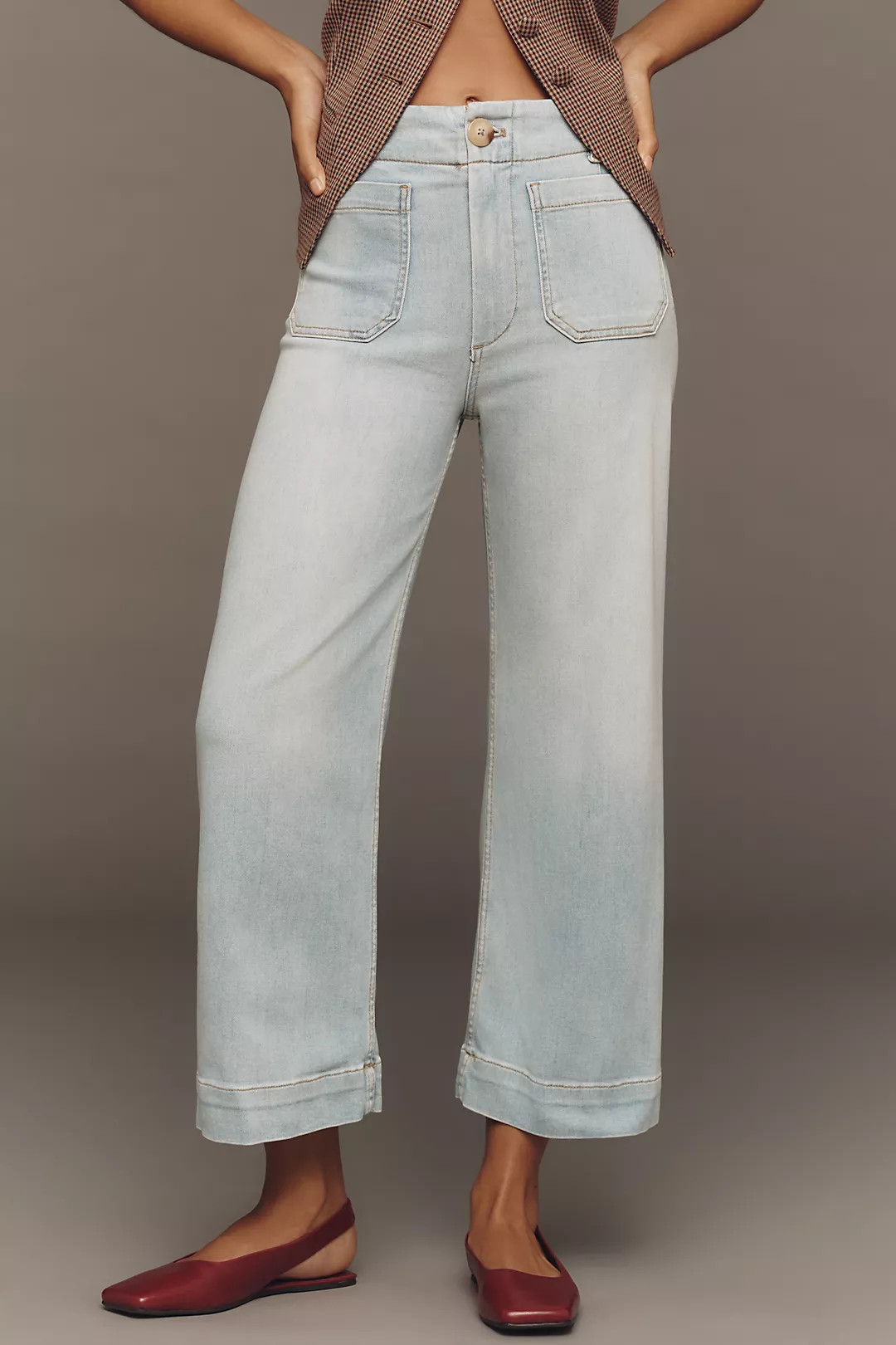 The Colette Crop High-Rise Wide-Leg Jeans by Maeve | Anthropologie (US)