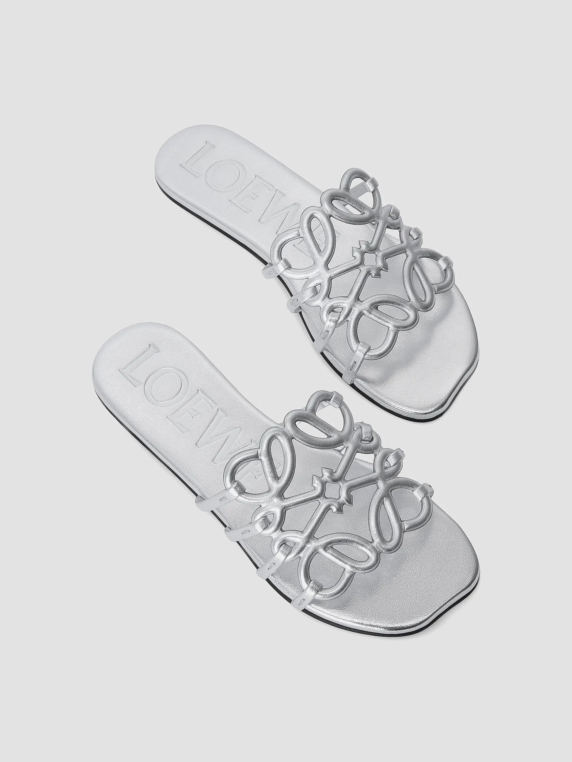 LOEWE x Paula's Ibiza Petal Anagram Leather Flat Sandals | Saks Fifth Avenue