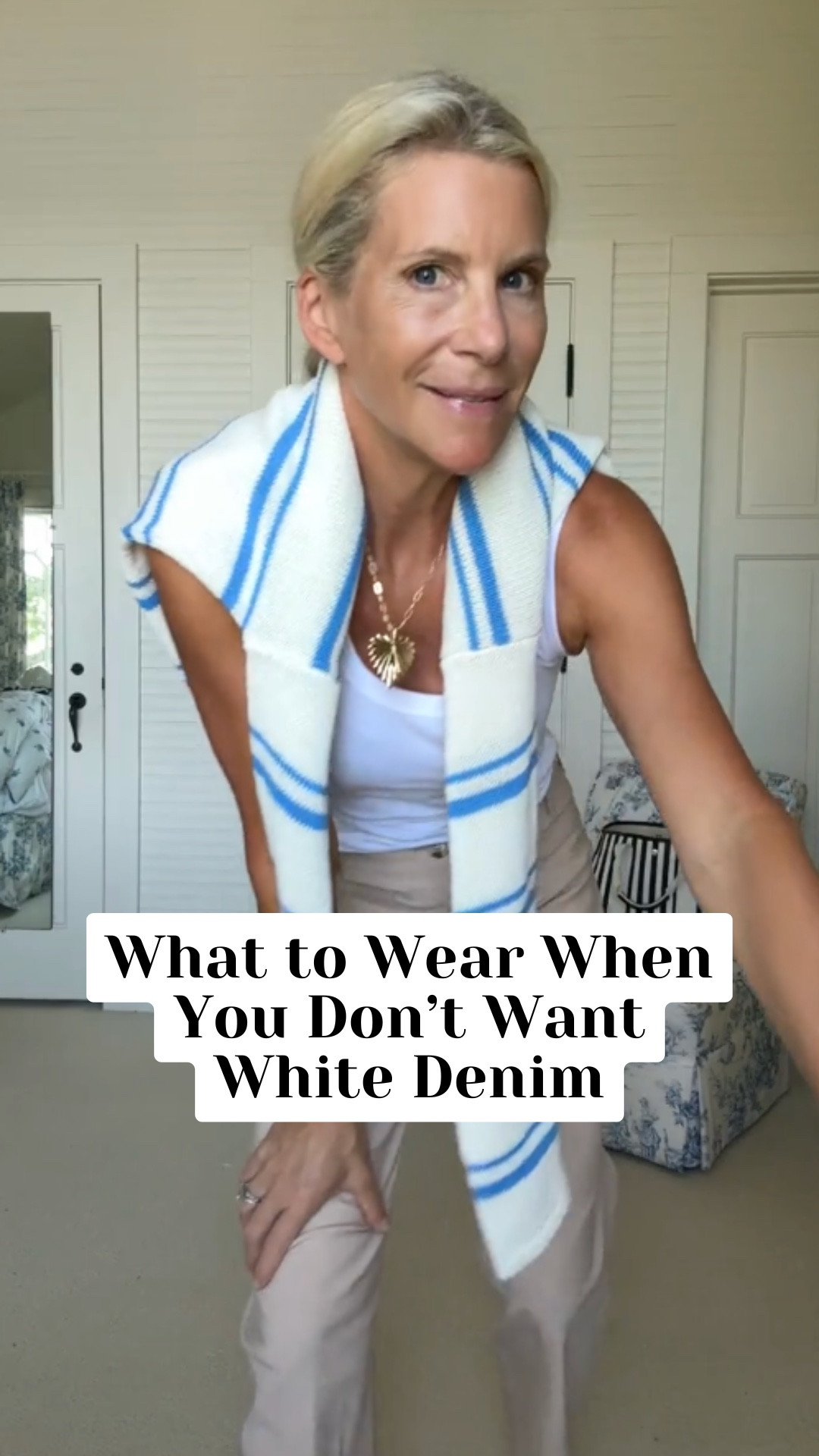 This pant said “who needs white denim?” and honestly, she’s not wrong.