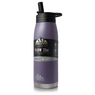 HYDRAPEAK Active Flow 32 oz. Plum Triple Insulated Stainless Steel Water Bottle with Straw Lid, Purp | The Home Depot