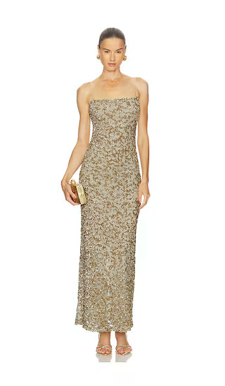 Kinsley Maxi Dress in Champagne | Revolve Clothing (Global)