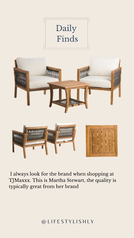 The perfect blend of comfort and style with a three piece patio set from Martha Stewart

#LTKhome #LTKFind