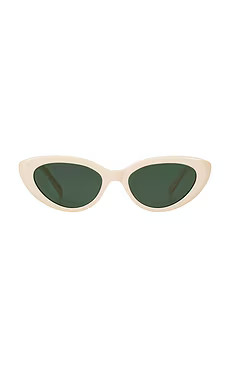 Banbe Sweeney Sunglasses in Ivory & Green from Revolve.com | Revolve Clothing (Global)