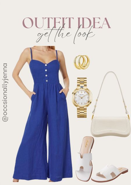 Outfit idea get the look from Amazon! 

Jumpsuit, gold watch, earrings, bag, purse, sandals, shoes 

#LTKShoeCrush #LTKItBag #LTKStyleTip
