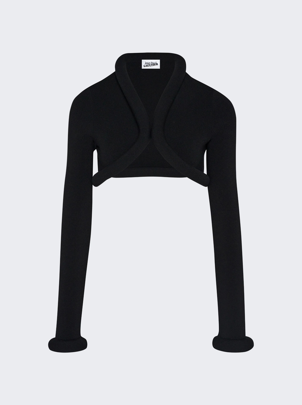 Cropped Cardigan With Foam Detail Black  | The Webster | The Webster
