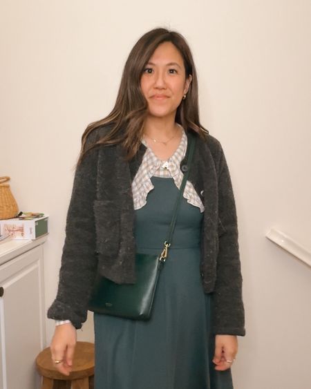 Totoro themed party outfit 🌳 it’s giving dark green forest vibes in the softest tencel dress (has pockets!)

I’m in size S quince dress 
Mina baie green bag & ajarofpickles pin dm me for links not here 

#LTKworkwear #LTKparties #LTKSeasonal