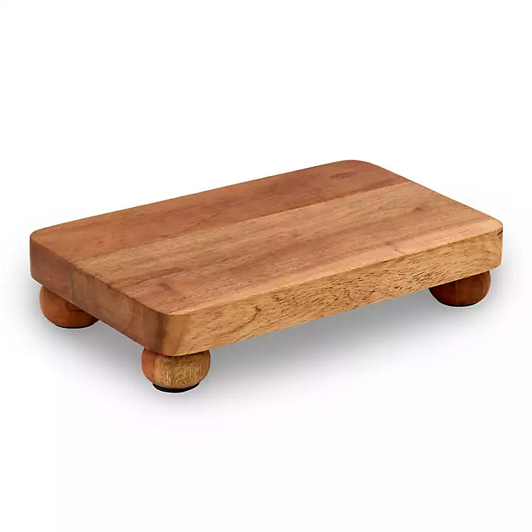 New! Small Acacia Wood Pedestal Riser | Kirklands