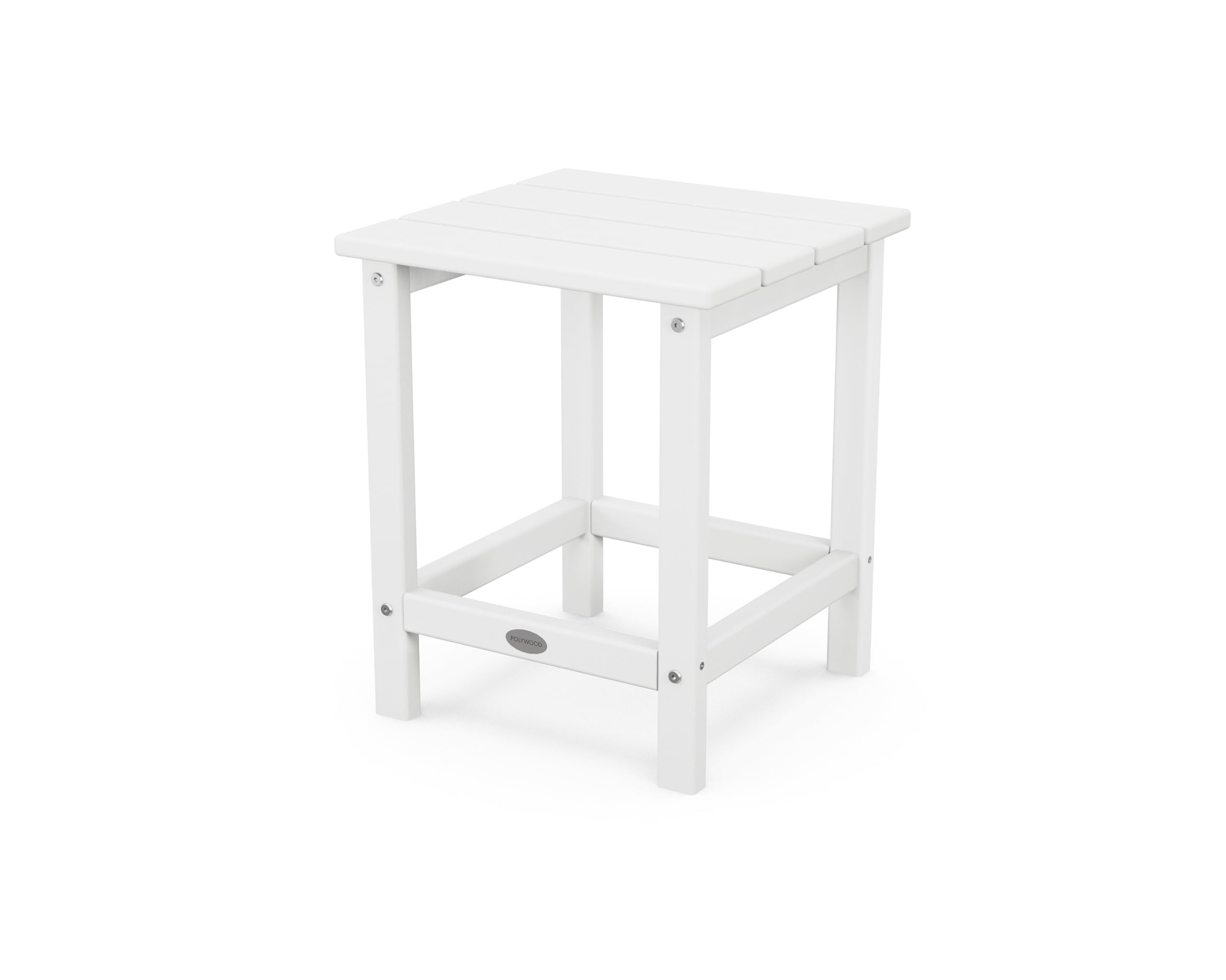 POLYWOOD Long Island 18" Side Table, White | Amazon (US)