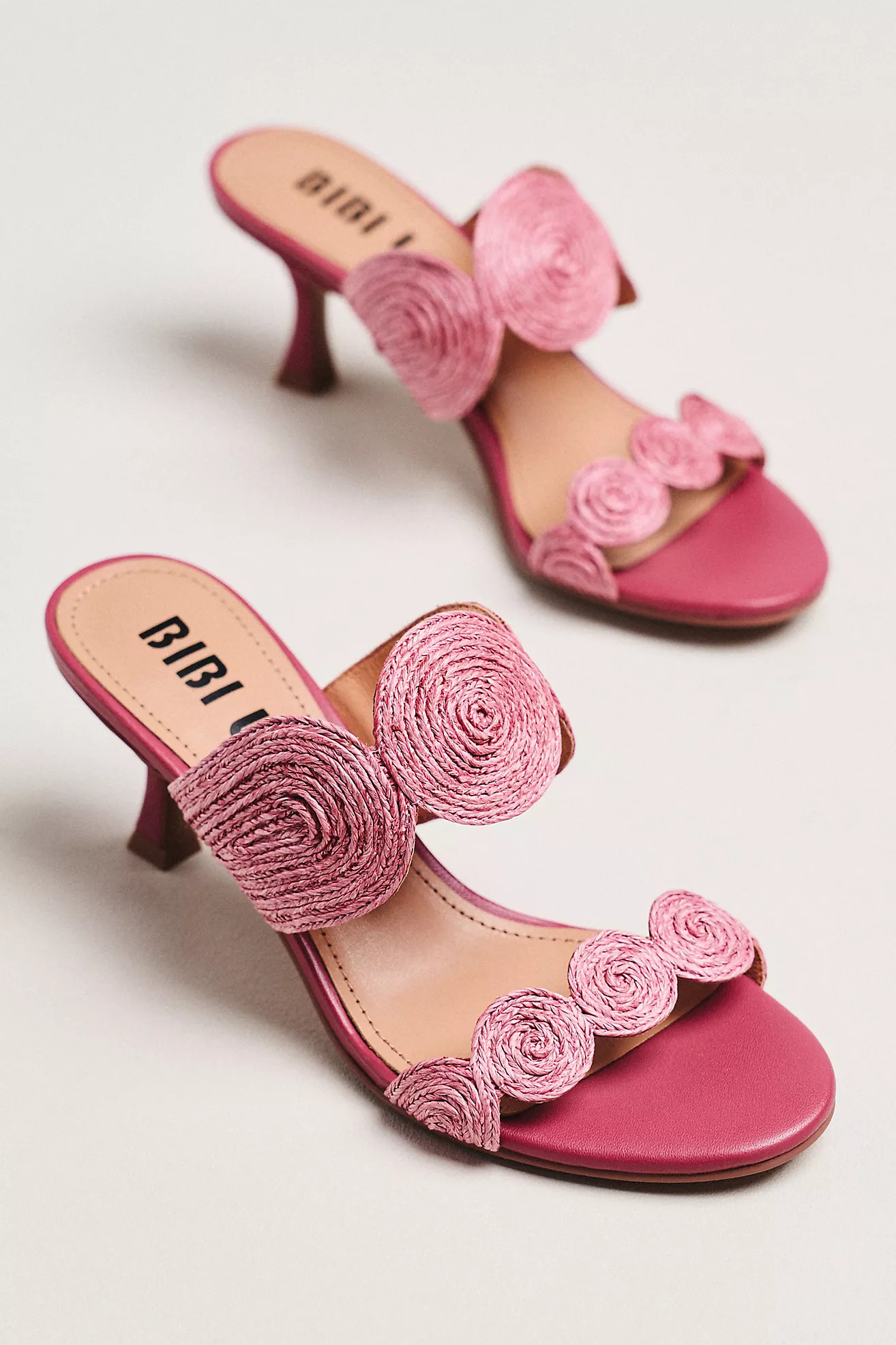 Bibi Lou Raffia Double-Strap Mules | Anthropologie (US)
