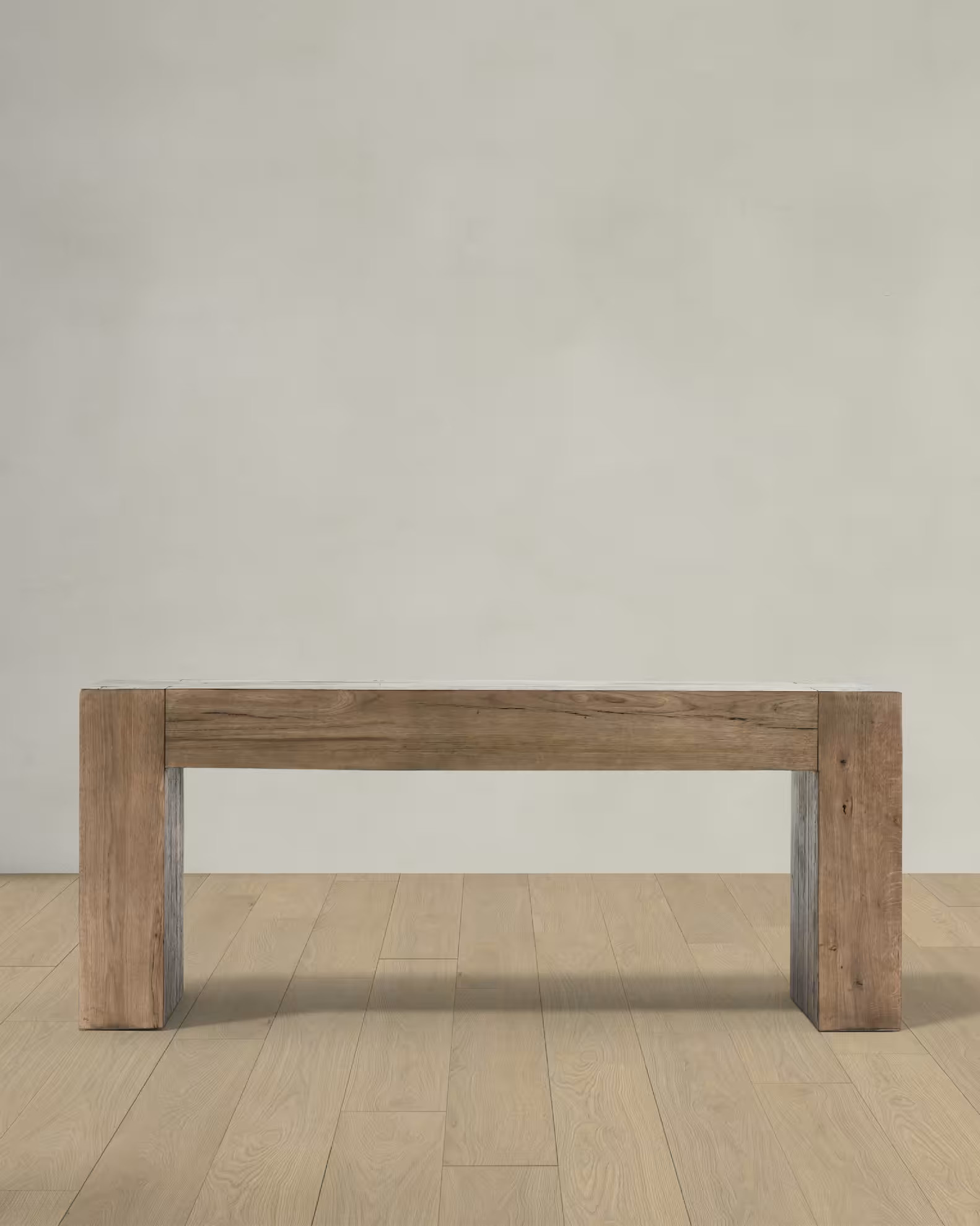 Reclaimed Oak Waterfall Console Table		 		 in Cafe Brown | Quince