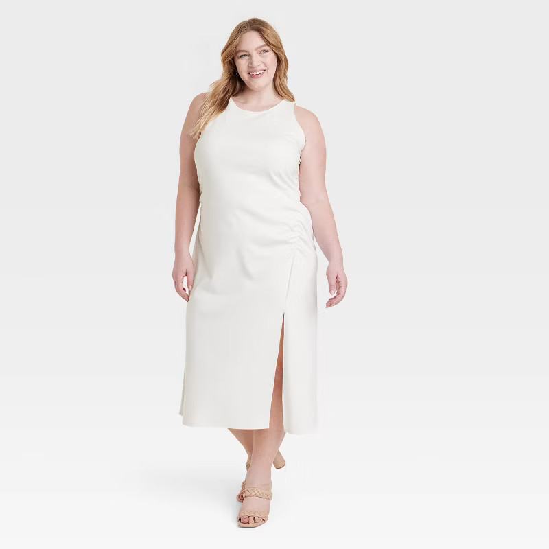 Women's Sleeveless Ruched Ponte Dress - A New Day™ | Target