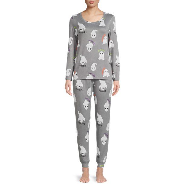 Secret Treasures Women's and Women's Plus Halloween Pajama Set, 2-Piece | Walmart (US)