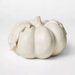 Large Botanical Ceramic Pumpkin Cream - Threshold\u2122 designed with Studio McGee | Target