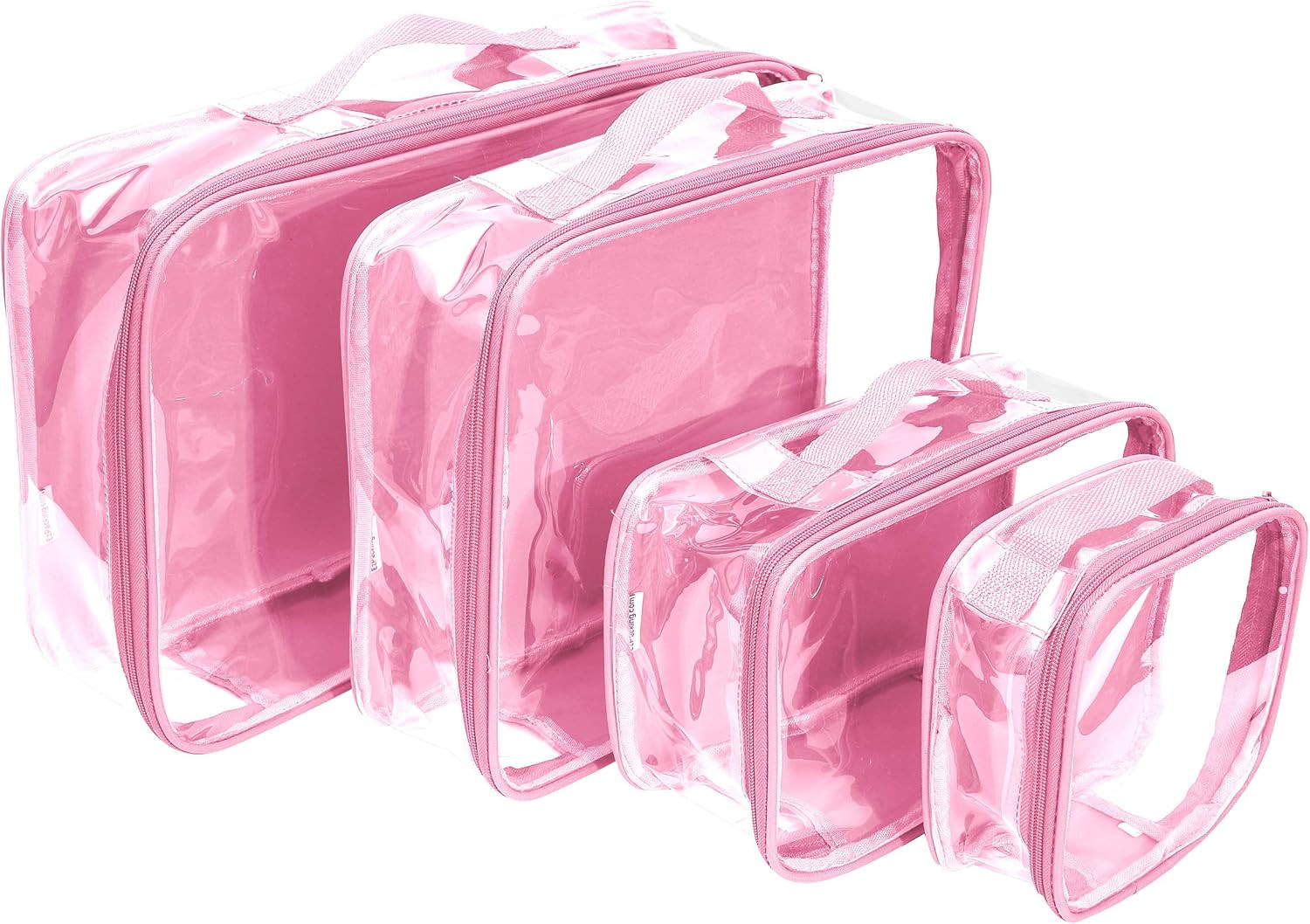 Clear Travel Packing Cubes Set of 4 for Carry On (XS, Small, Medium, Large) / See-Through Clothes... | Amazon (US)