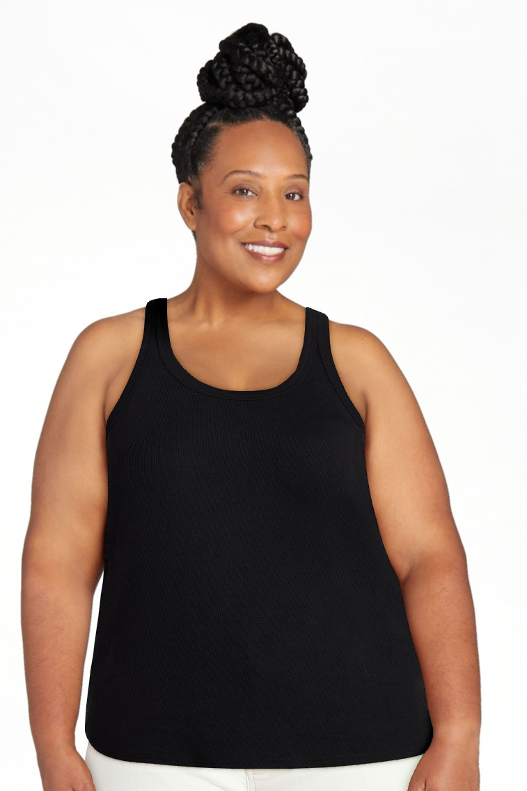 Terra & Sky Women's Plus Scoop Neck Ribbed Tank, Sizes 0X-5X | Walmart (US)