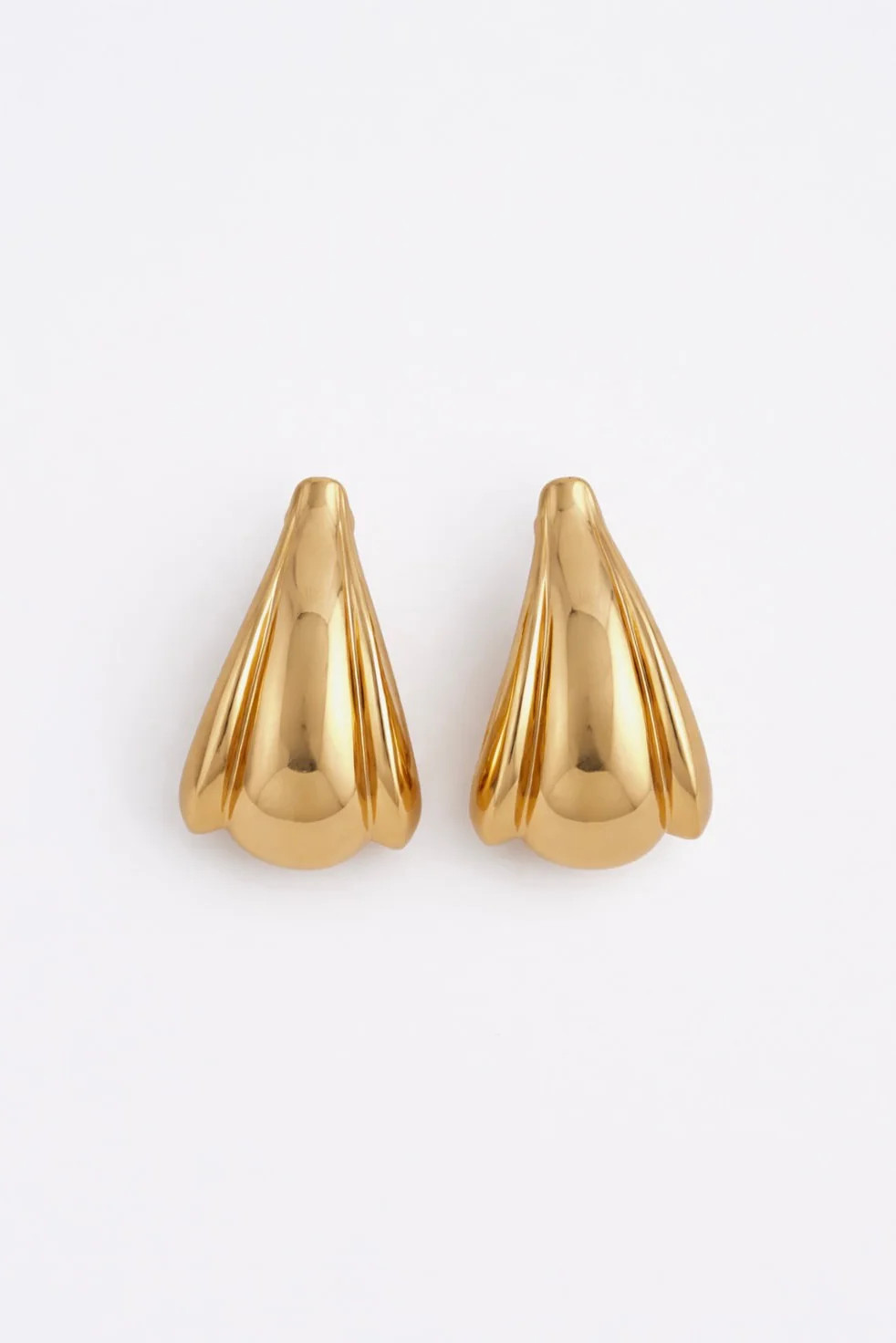 Edge Hoop Earring (Gold) | SAME