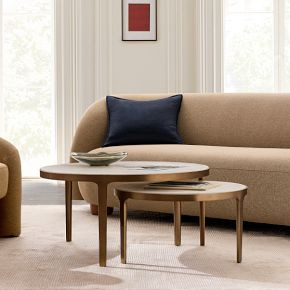 Elwell Marble Nesting Coffee Tables (24"–32") | West Elm (US)