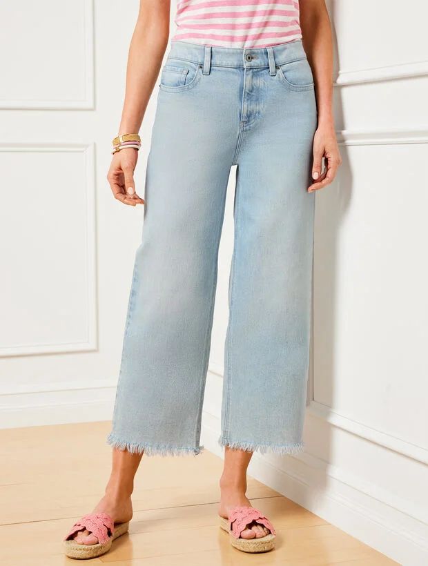 Wide Leg Crop Jeans - Maui Wash | Talbots