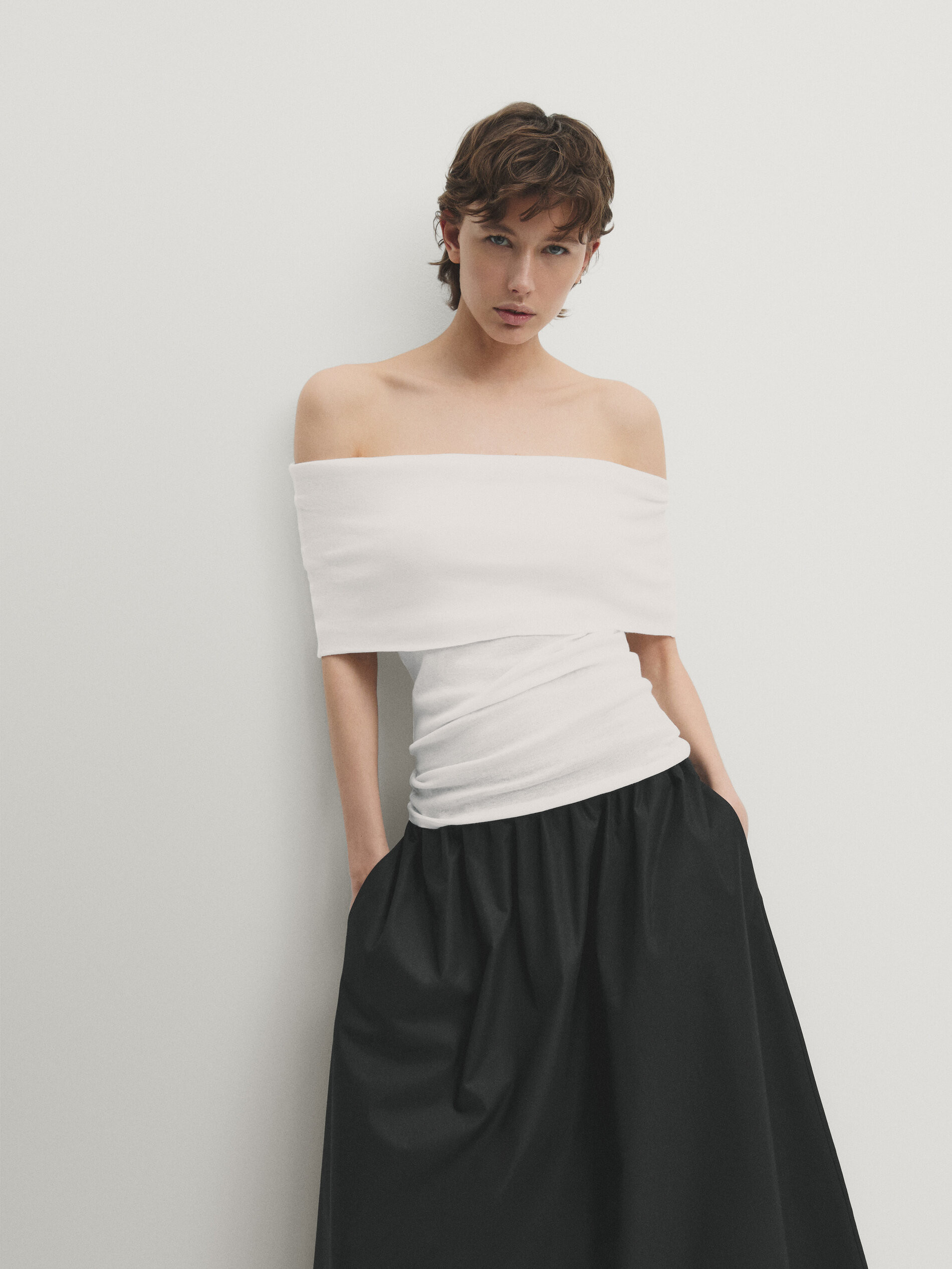 Off-the-shoulder top | Massimo Dutti US