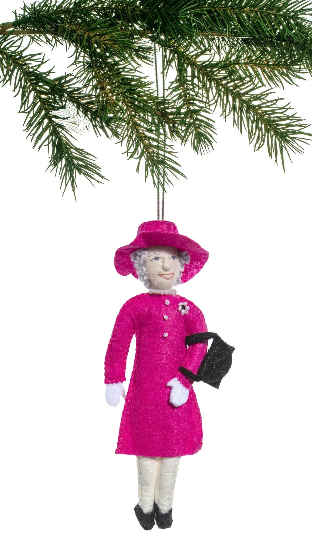 Felt Ornament Queen Elizabeth MAGENTA DRESS Queen of - Etsy | Etsy (US)