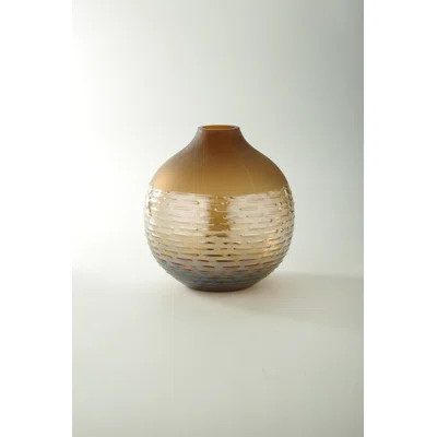 Tisdale Table Vase Ivy Bronx Color: Brown, Size: 8.66" H x 8.27" W x 8.27" D | Wayfair North America