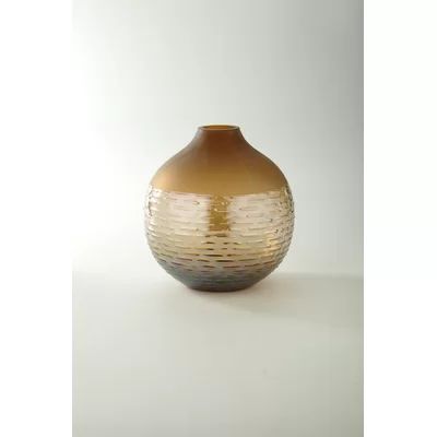 Tisdale Table Vase Ivy Bronx Color: Brown, Size: 8.66" H x 8.27" W x 8.27" D | Wayfair North America