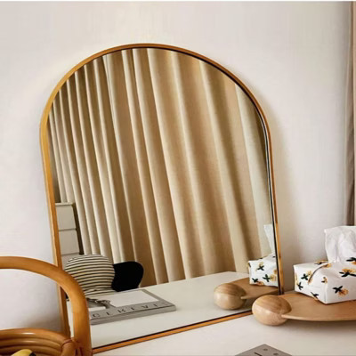 26" x 38" Arched Mantle Mirror, Gold-HOMLUX: Metal Frame, Wall Mount, Modern Decor | Target