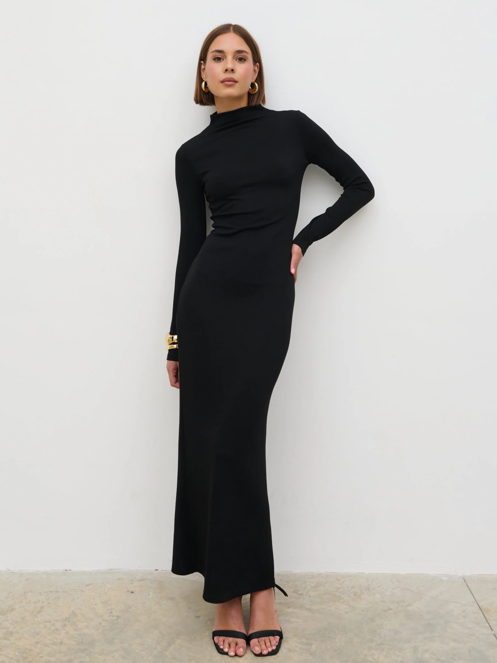 Mabel High Neck Jersey Maxi Dress | Pretty Lavish (UK)