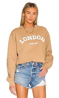 DEPARTURE London Crewneck Sweatshirt in Tan from Revolve.com | Revolve Clothing (Global)
