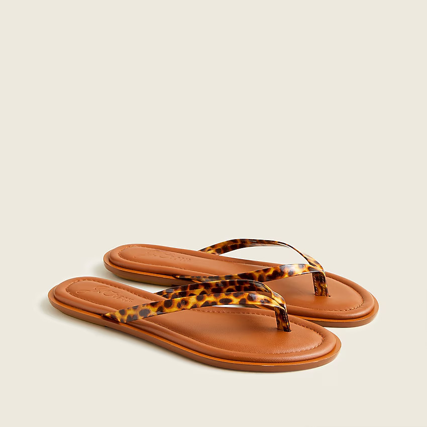 J.Crew: Sorrento Thong Sandals In Tortoise For Women | J. Crew US