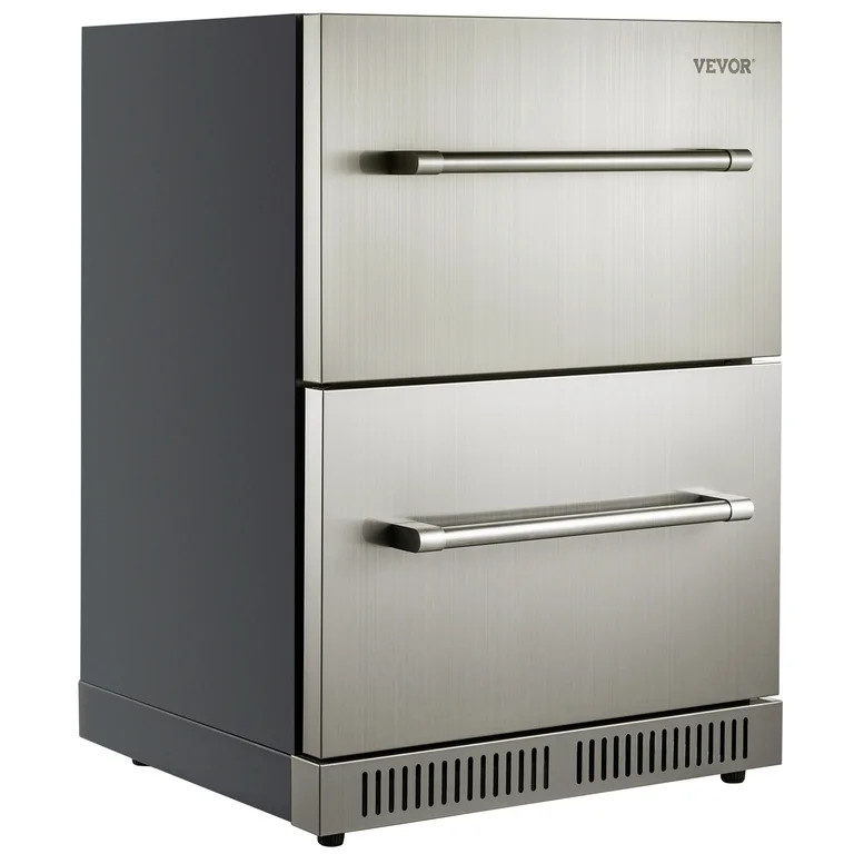 VEVOR 24" Undercounter Built-in Refrigerator 5.12 Cu.ft. Double Drawer Indoor/Outdoor Beverage Fr... | Walmart (US)